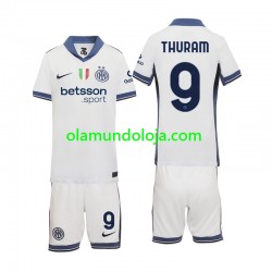 Camisola Inter de Milão Marcus Thuram 9 Criança Equipamento Segundo 2024-2025 Manga Curta